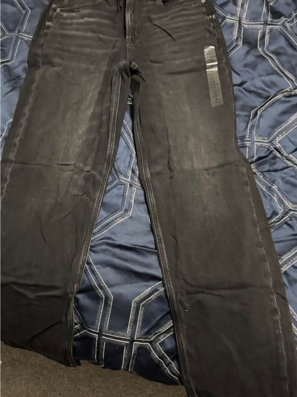 American Eagle Outfitters Black Straight-Leg Jeans